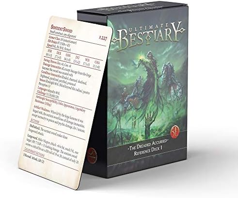 Dungeons and Dragons 5th Edition Deck of Cards – The Dreaded Accursed: Reference Deck 1 by Nord Games – 100 Cards - Games for Adults and Kids