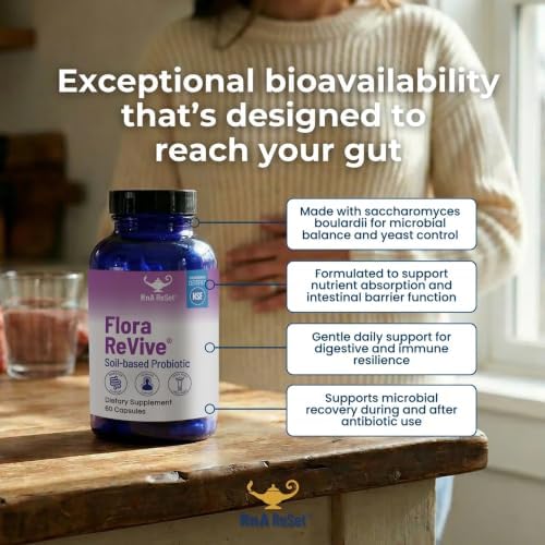 RnA ReSet Flora Revive - Soil-Based Probiotic for Gut Health (60 Capsules)