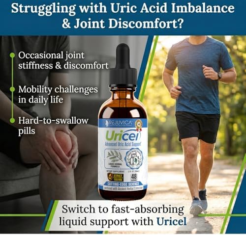 Uricel - Uric Acid Supplement - Tart Cherry & Chanca Piedra & Raw - 2 fl oz