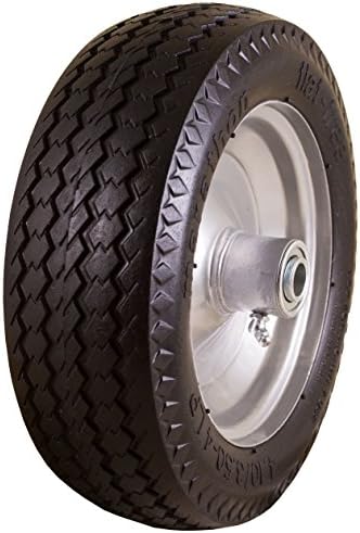 Marathon 4.10/3.50-4" Flat Free, All Purpose Utility Tire on Wheel, 3.5" Centered Hub, 3/4" Bearings