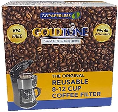 GOLDTONE Reusable 8-12 Cup Basket Coffee Filter fits Hamilton Beach Coffee Makers and Brewers. Replaces your Hamilton Beach Reusable Coffee Filter - BPA Free