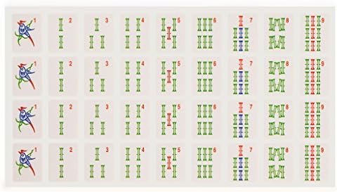 Yellow Mountain Imports Set of 180 American Mahjong Tile Decal Stickers - Made