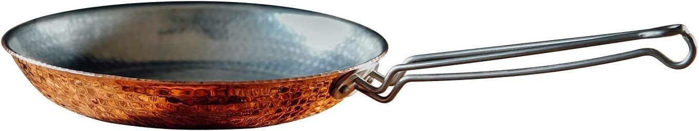 Sertodo Copper Skillet Pan | 8 inch Diameter | Patented Stainless Steel Handle System | Naturally Non-Stick Tin Lining