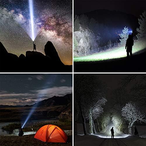 PeakPlus High Powered LED Flashlight LFX2000, Brightest High Lumen Light with 5 Modes, Zoomable and Water Resistant, Best Flashlights for Camping