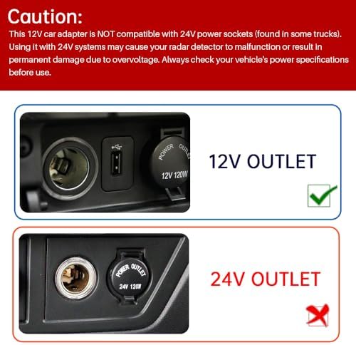FouceClaus Radar Detector Power Charger Cord for Escort Valentine One V1 Beltronics Uniden R3/R4/R7/R8, Passport and More