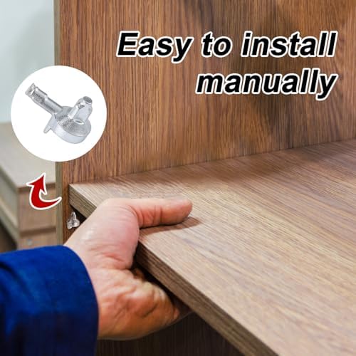 20pcs Shelf Support Pins for IKEA Billy Bookcase Silver Alloy Cabinet Clips | For IKEA Billy Bookcase Part 131372, Silver Alloy, Rust-Resistant
