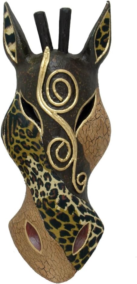 Giraffe Zebra Face Mask Wall Hanging Décor Hand Painted Patterns African Safari Style Decorative Accent Contemporary Variation An Awesome Gifting