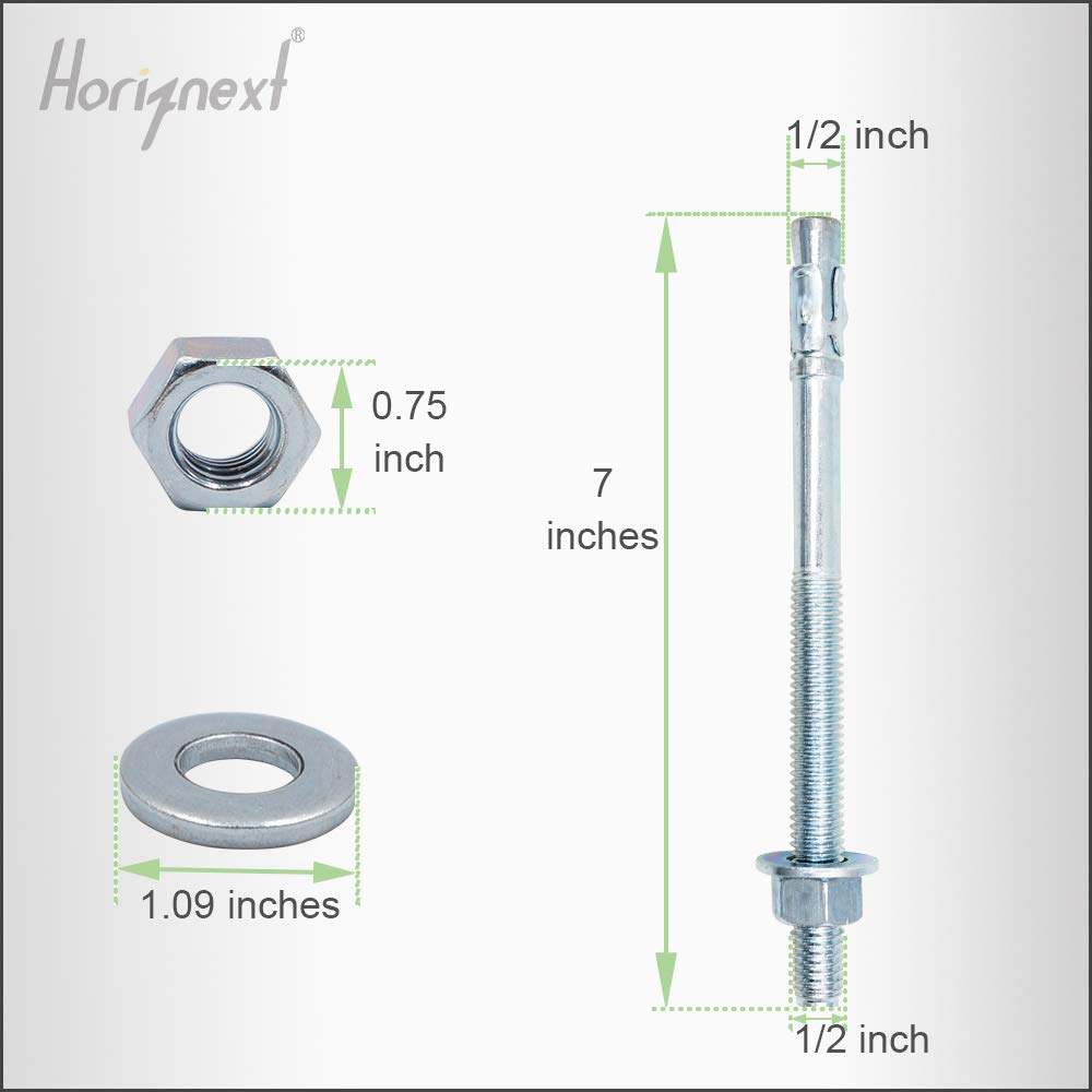 3/8 Concrete Anchors, Concrete Wall Anchors, Metal Wedge Bolts