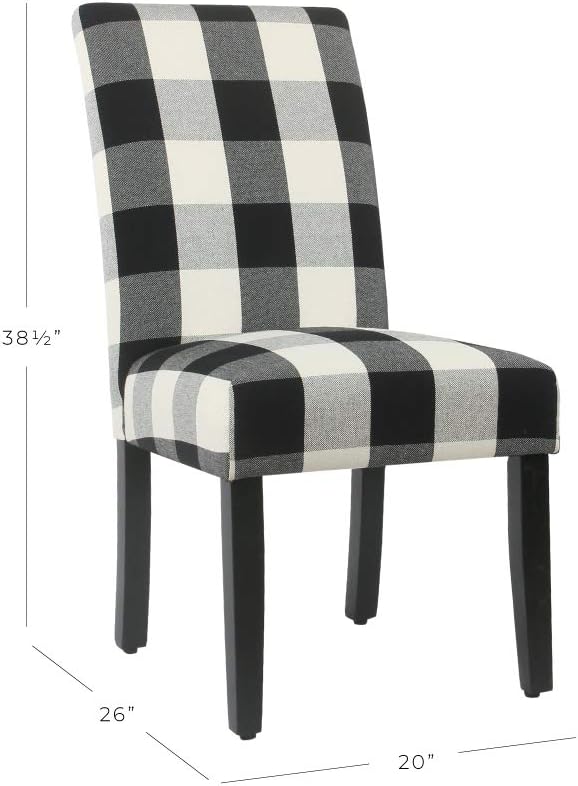 Homepop Home Decor | Classic Upholstered Parsons Dining Chairs | Set of 2 Accent Dining Chairs with Nailhead Trim, Natural Linen