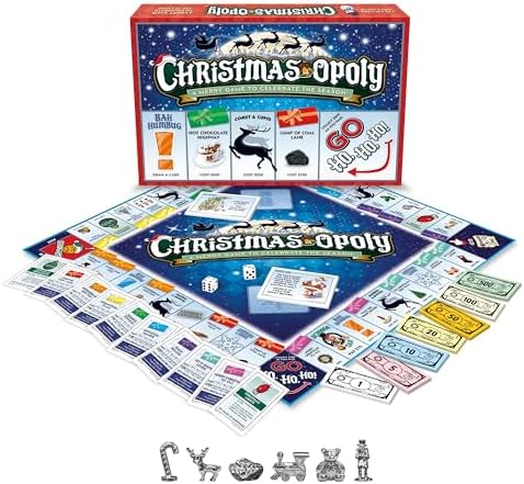 Late for the Sky Christmas-Opoly Board Game - Family Holiday Party Game for 2-6 Players, Ages 8+, Festive Collect-and-Trade Play