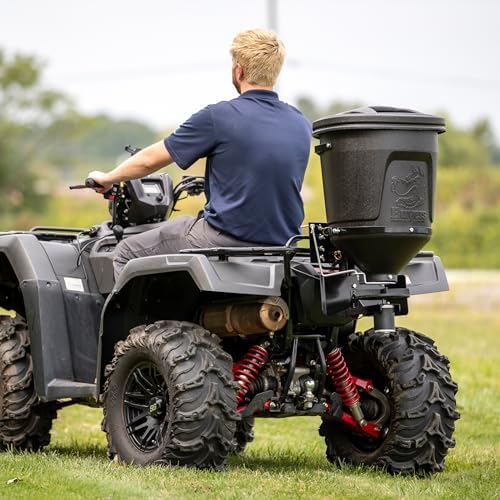 Buyers Products ATVS15A ATV 12V Broadcast Spreader 15 Gallon Hopper | 12V ATV Broadcast Spreader Holds 15 Gallons And Spreads Seed, Feed, Salt