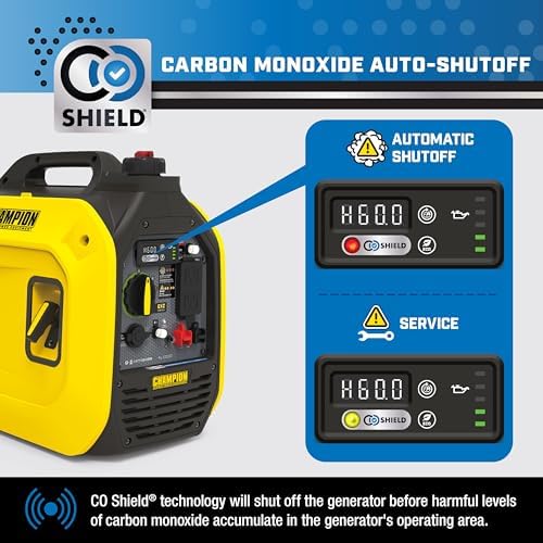 Champion Power Equipment 2500-Watt Ultralight Portable Inverter Generator with Quiet Technology and Free 3-Year Warranty | 39.7 lb, 53 dBA quiet