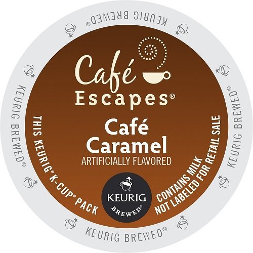 Café Escapes Keurig K Cups, Caramel, 24 Count