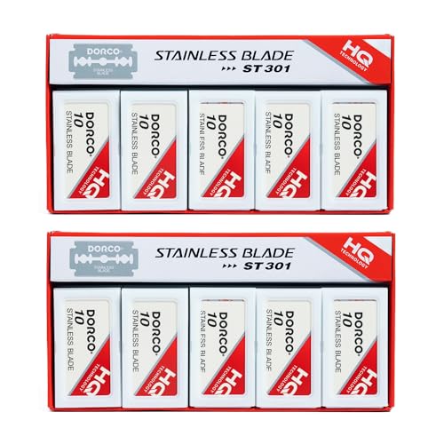 Dorco Platinum ST300 Stainless Steel Razor Blades - Pack of 10 Blades