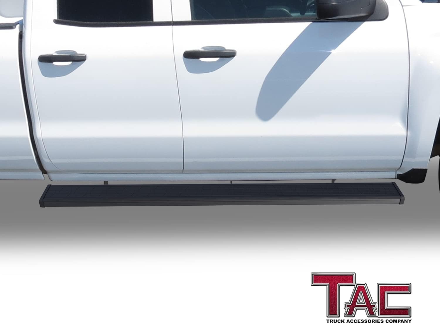 TAC Side Steps Fit Chevy Silverado/GMC Sierra 1999-2018 1500 & 1999-2019 2500/3500 Extended/Double Cab (Excluding C/K Classic) (Body Mount) Truck Pickup 3" Black Side Bars Nerf Bars 2 Pieces