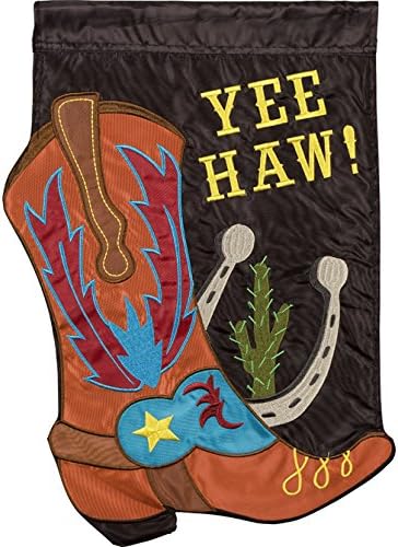 Garden Size Applique Flag Flag, Boots & Shoes, 13"" X 18 Inches