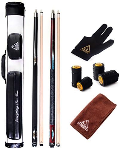 CUESOUL 19oz Pool Cue Sticks with Hard Pool Cue Case