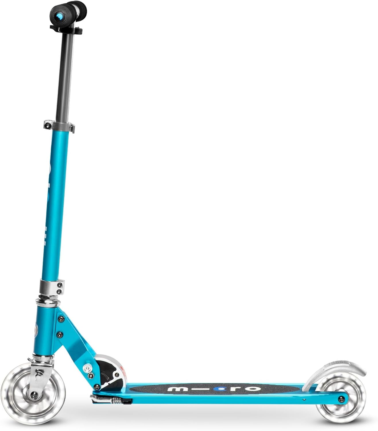 Micro Kickboard | Sprite Foldable LED Scooter for Ages 6+ | Children up to 220 lbs | 2 Wheel | Travel Ready | Adjustable T Bar | Smooth Ride