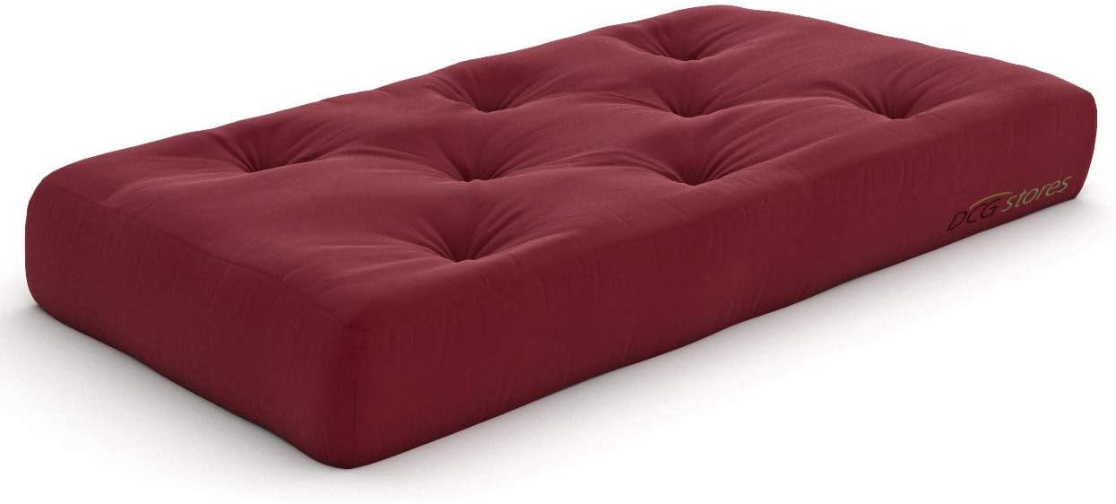 Nirvana Futons Plush, Comfortable 8-Inch Full Futon Mattress, Microfiber Fudge - Made in USA