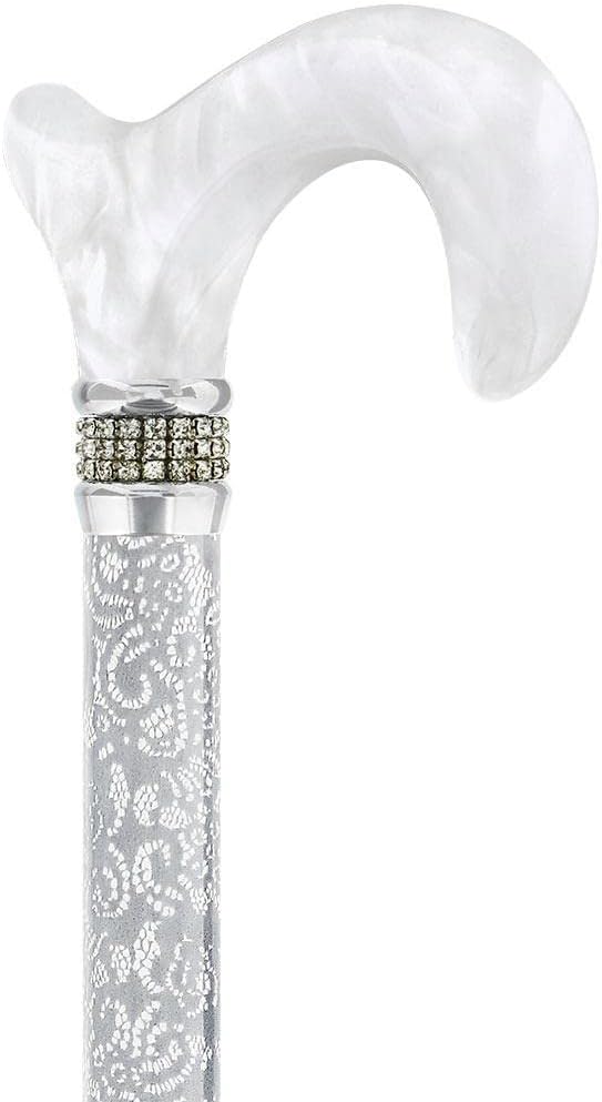 Stylish Walking Sticks – Rhinestone Collar Designer Adjustable Canes Colorful – Best Gift for Men and Women Light Weight Aluminum Shaft & Safe to Walk