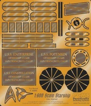 1:600 Scale USS Enterprise Starship Revell Model Kit Photoetch Set