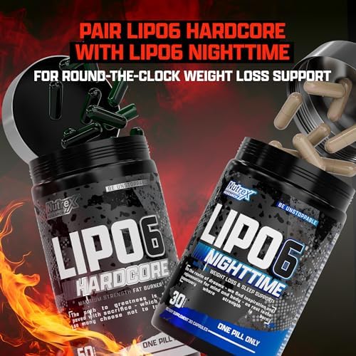 Nutrex Research Lipo-6 Hardcore Energy Dietary Capsules, 60 Count