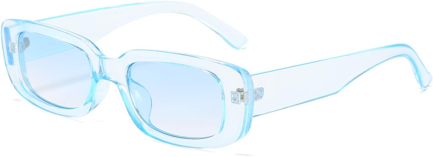 BUTABY Rectangle Sunglasses for Women Retro Driving Glasses 90’s Vintage Fashion Narrow Square Frame UV400 Protection