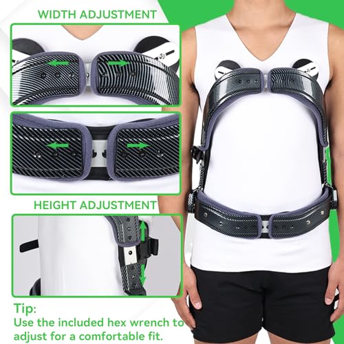 Hyperextension Back Brace, Spinal Lumbar Fracture Thoracic Medical Orthotics Spine Fixation Lumbar Thoracolumbar Brace(M)