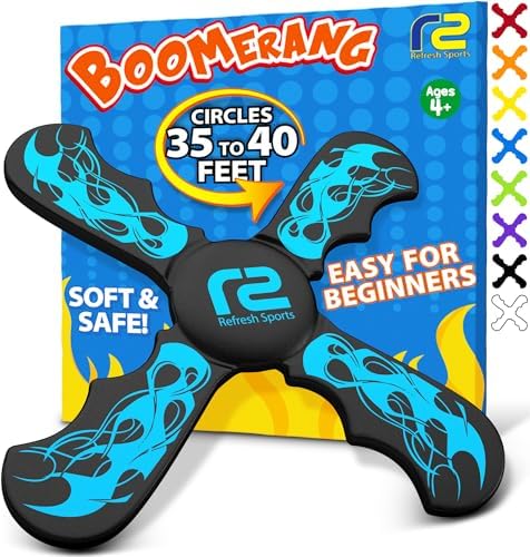 Boomerang for Kids - Fun & Easy To Use - Toys for Ages 8-13 - Birthday Gifts for Kids 5 6 7 8 9 10 Year Old Boy Gift - Best Outdoor Summer Gifts For