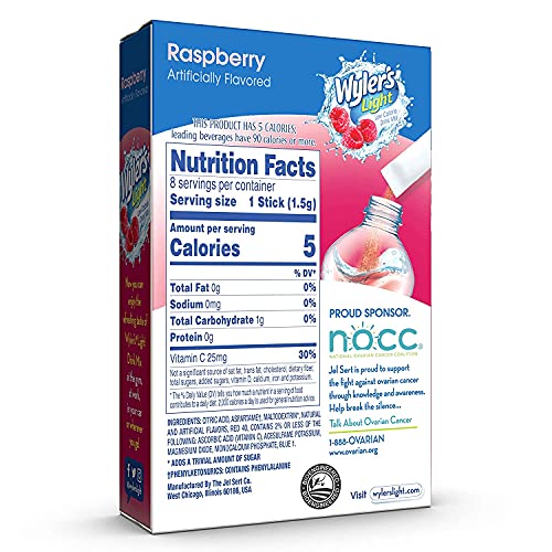 Wyler's Light raspberry-lemonade singles to go, sugar free, 8 packets per box (pack of 4 boxes)