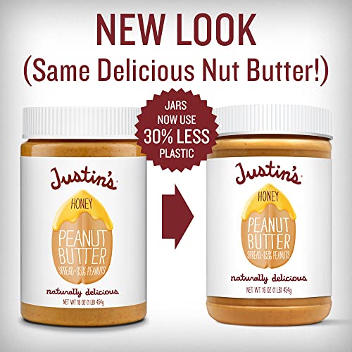 Justins, Peanut Butter Blend Honey Jar, 16 Ounce