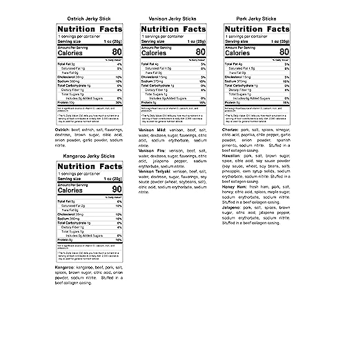 Buffalo Bob's Wild Game Meat Exotic Snack Sticks Variety Pack (14 Items)