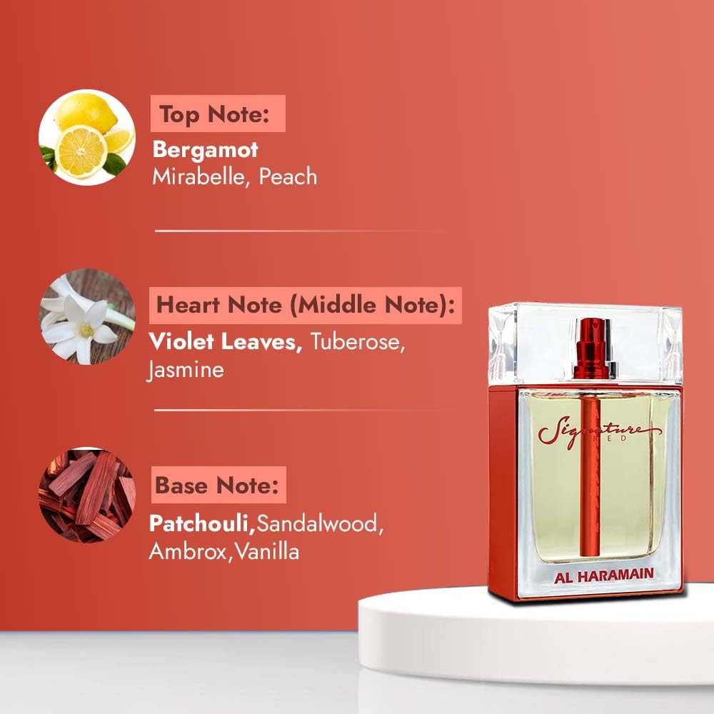 Al Haramain Signature Red Eau De Parfum Spray, 3,4 Ounce (Unisex)
