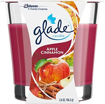 Glade Candle Jar, Air Freshener, Apple Cinnamon, 3.4 Oz