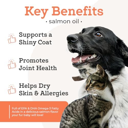 Dr. Joseph's VetPro Complete Wild Alaskan Salmon Oil Supplement for Dogs & Cats, 16 Ounces, Omega 3 & 6 Liquid Fish Oil, EPA + DHA Fatty Acids