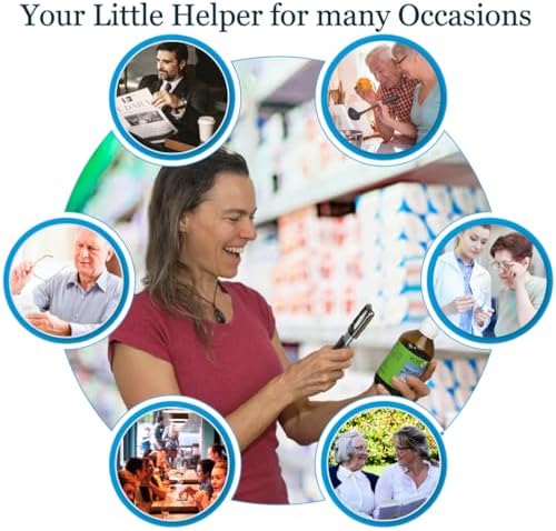 Small Rechargeable Magnifying Glass with LED Light 3.0X, Lighted Handheld Magnify Glasses for Reading Fine Prints & for Close Work