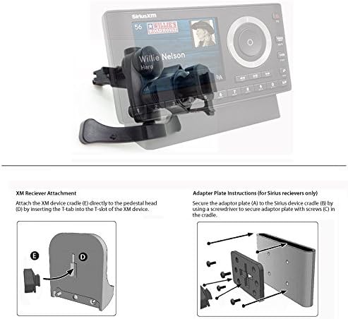 Simple-Lock Air Vent Holder Mount for Sirius XM Onyx EZ EZR Plus Lynx StarMate Stratus 5 6 7 Roady Delphi Skiff Nexus & Helix Satellite Radio