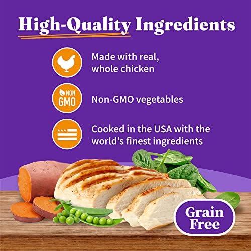Halo Wet Cat Food Real Chicken Recipe, Grain-Free Wet Pate, Canned Cat Food for Extra Hydration, 5.5 Oz Can (Pack of 12)