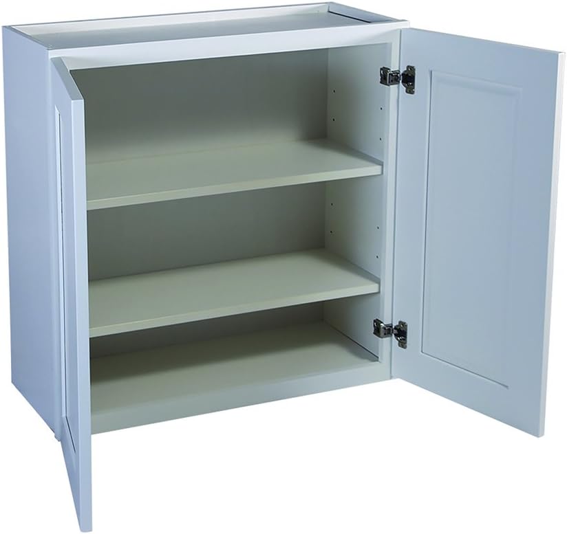 Design House Brookings Kitchen Wall Cabinet, 24", White | Adjustable Shelves, Adjustable Hinges, Wall Mount, Contemporary/Modern, Wood, Kitchen, 561571