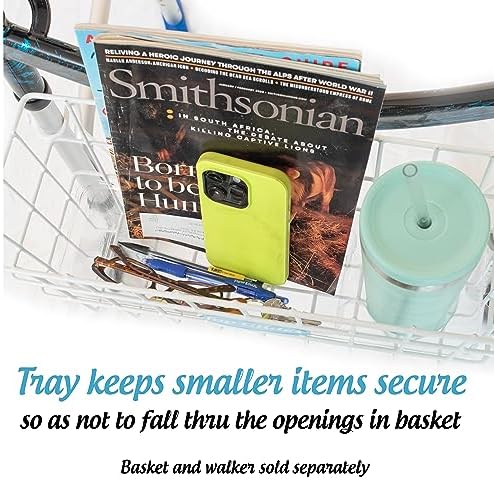 Heavy Duty Clear Plastic Insert/Tray/Cup Holder for Walker Basket