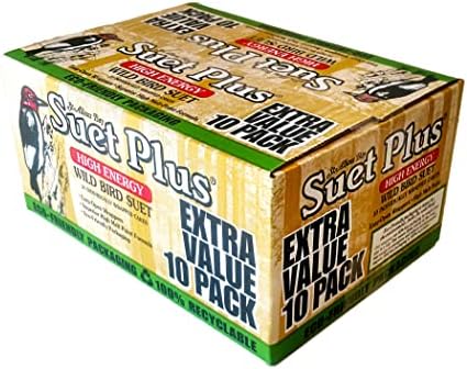 ST. ALBANS BAY SUET PLUS Suet Cake Variety Packs, 11 oz. Wild Bird Suet Cakes (High Energy, 10 Pack)