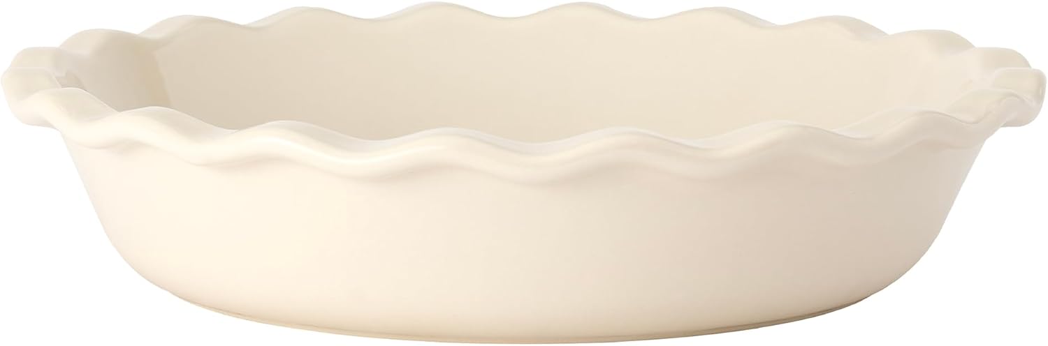 Emile Henry Made In France 9 Inch Pie Dish, White