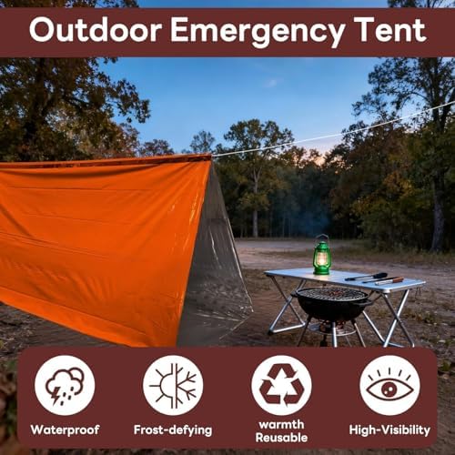 Deecam Emergency Survival Tent, 1 or 2 Person Mylar Thermal Shelter