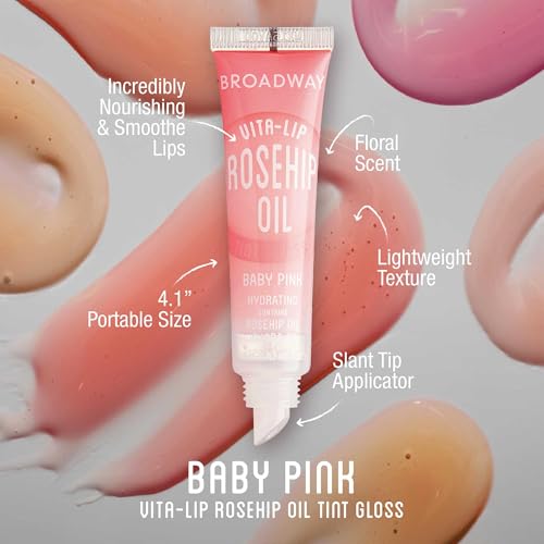 Ruby Kisses Broadway Vita-Lip Clear Lip Gloss (8 Pack), Ultra-Hydrating & Soothing Formula with Vitamins