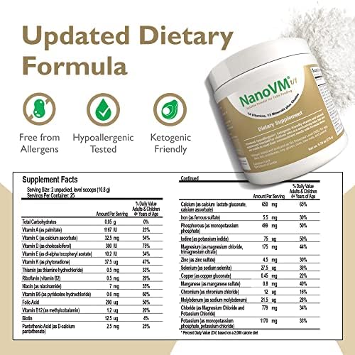 1-3 Years, Allergen-Free Multivitamin for Kids, Unflavored Dietary Supplement, Powdered Supplement with 14 Vitamins & 13 Minerals, Low-Carbohydrate Toddler Vitamins, 275g - Solace Nutrition