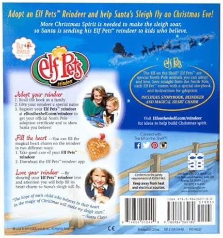 The Elf on the Shelf Elf Pets Reindeer Book & Plush | Includes reindeer plush, storybook, golden heart charm and adoption certificate.