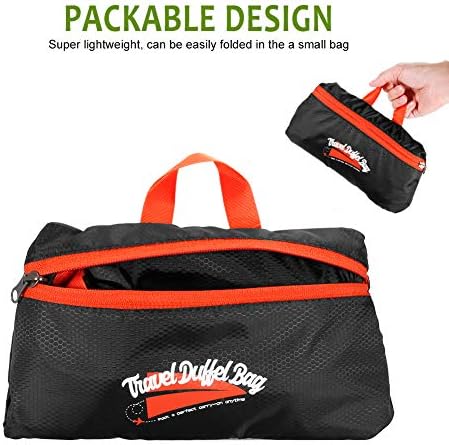 Foldable Duffel Bag, 46L Lightweight Travel Luggage Collapsible Backup Bag Sports Vacation