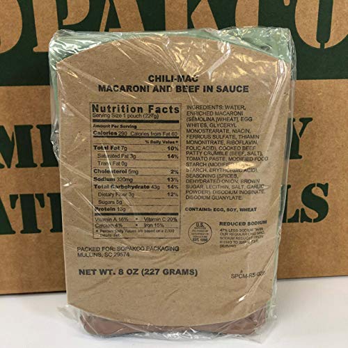 Sopakco MRE Meals Ready-to-Eat 14ct Case 10/20 Inspect Lot 7280 Reduced Sodium