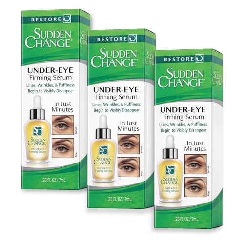 Sudden Change Instant Under-Eye Firming Serum, Fast-Acting (023 oz, 2PK) | Targets Under Eye Bags, & Puffiness and Reduces the Appearance of Fine Lines & Wrinkles Fast Acting Results in Minutes