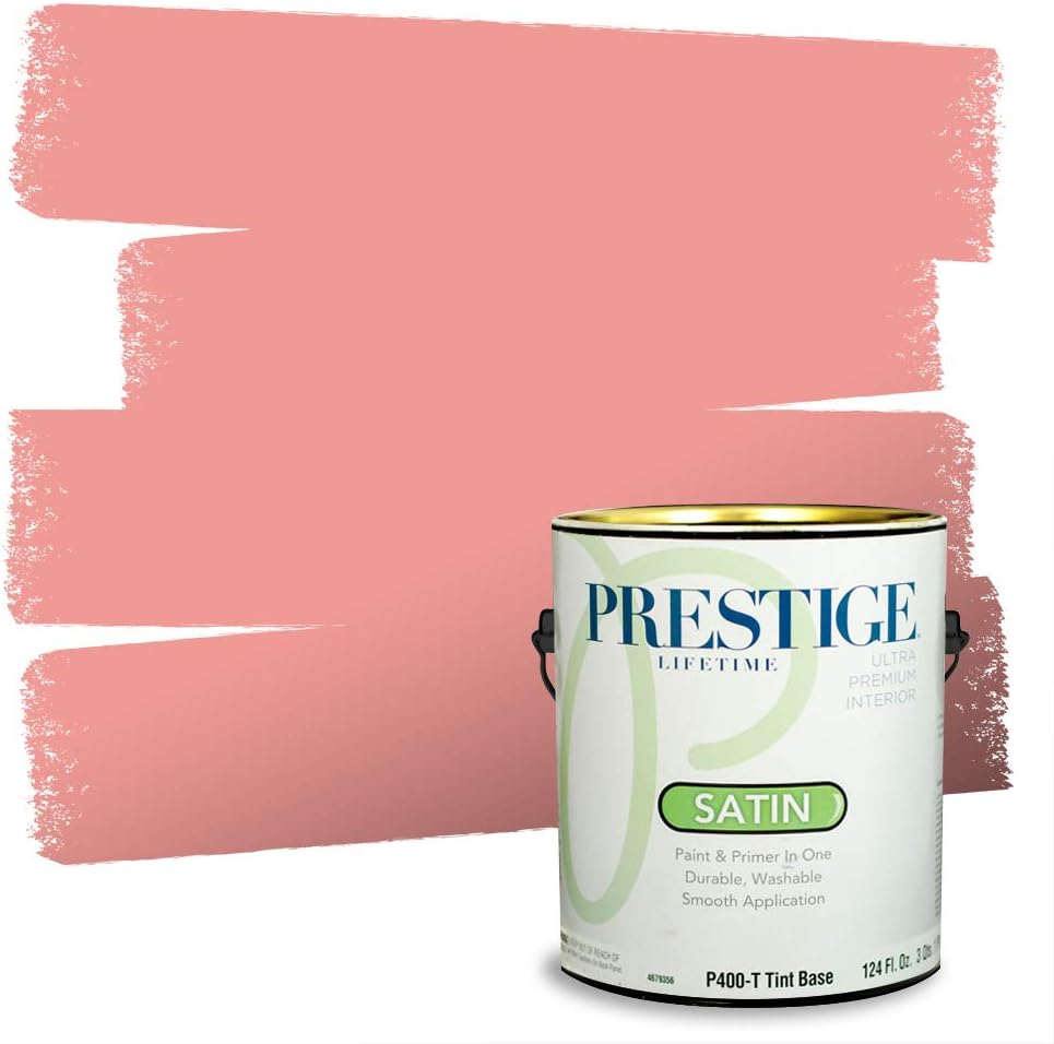 PRESTIGE Paints Exterior Paint and Primer In One, 1-Gallon, Satin, Comparable Match of Sherwin Williams* Real Red*